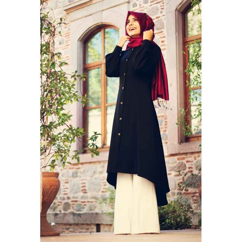 Pınar Şems Siyah Uzun Tunik Modelleri