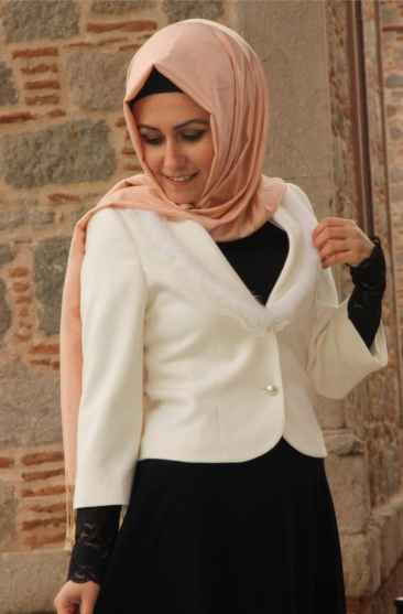 Pınar Şems Tesettür Kısa Ceket Modelleri