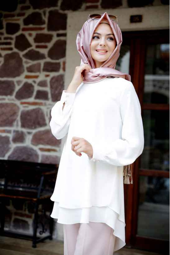 Pınar Şems Beyaz Tunik Modelleri