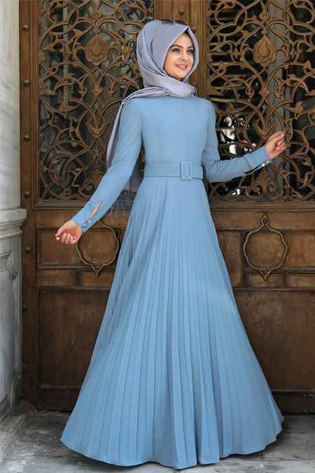 Pınar Şems Piliseli Tesettür Elbise Modelleri