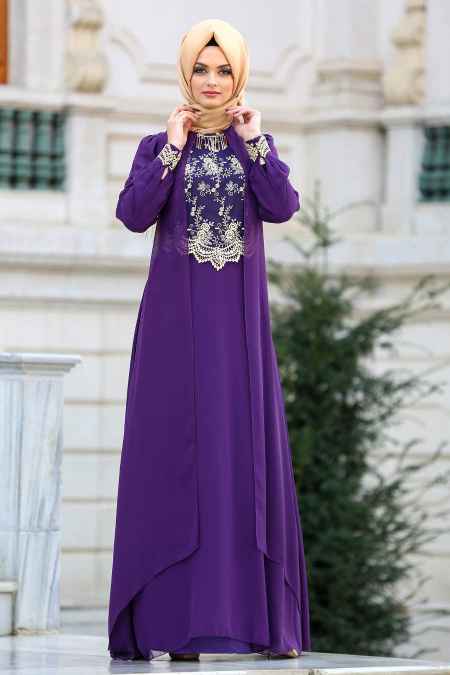 Modern Neva Style Tesettür Abiye Elbise Modelleri