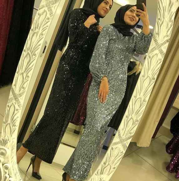 Pullu 2019 Tesettür Abiye Elbise Modelleri