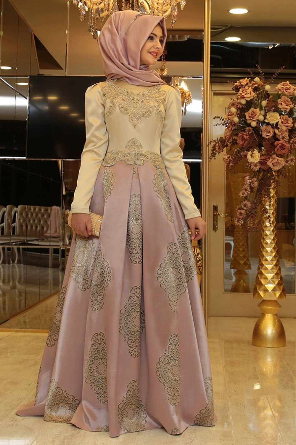Pınar Şems Pudra Abiye Elbise Modelleri