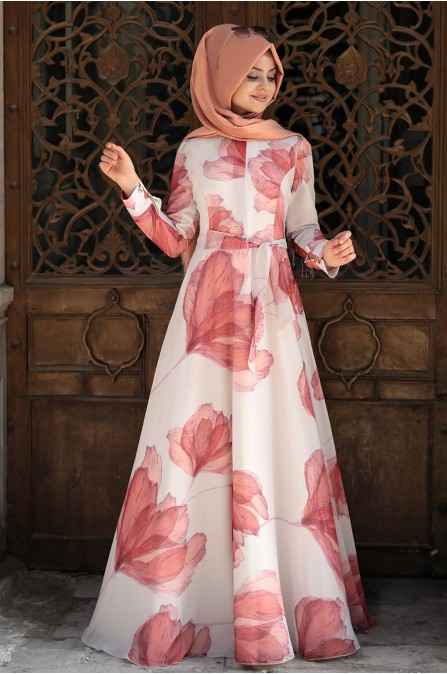 Pınar Şems Özel Gün Tesettür Elbise Modelleri