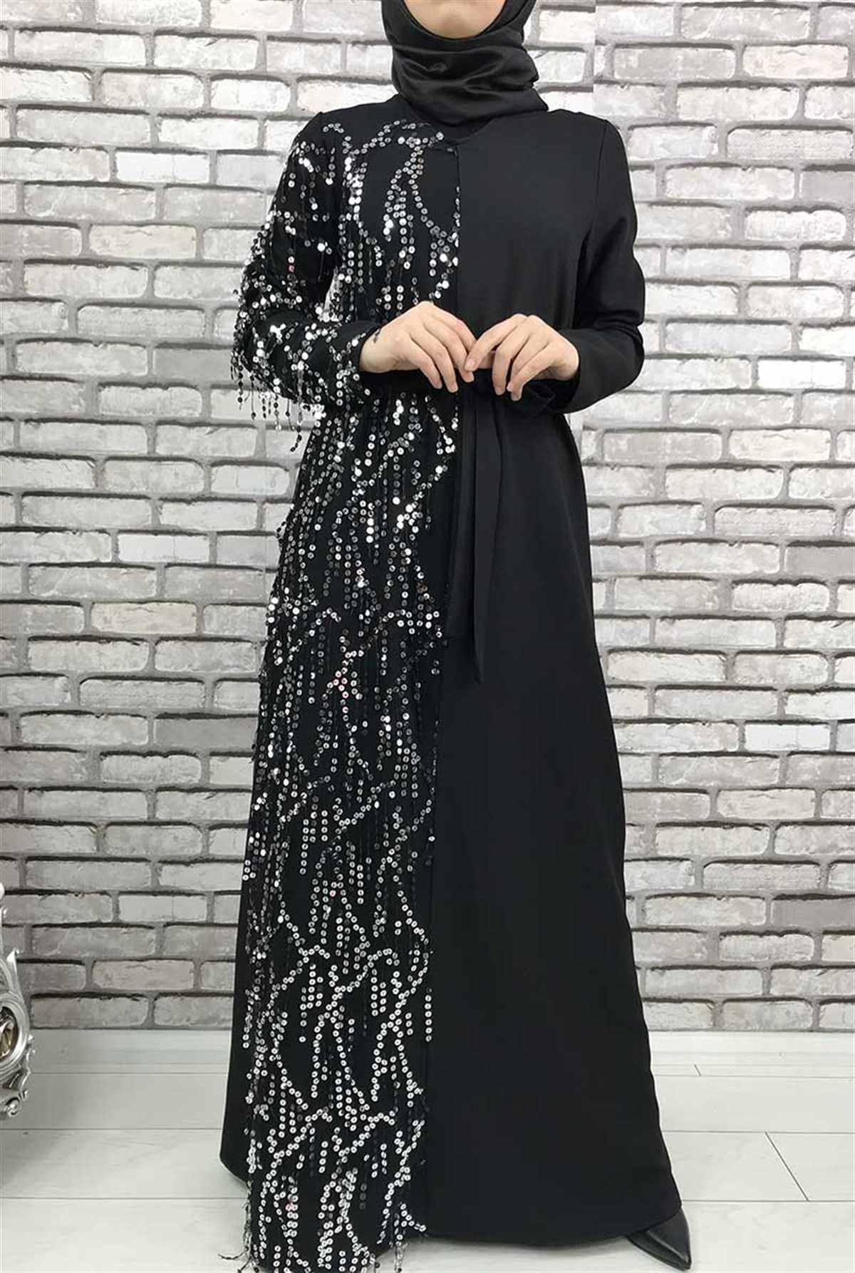 Gizemsmoda Pullu Tesettür Abiye Elbise Modelleri