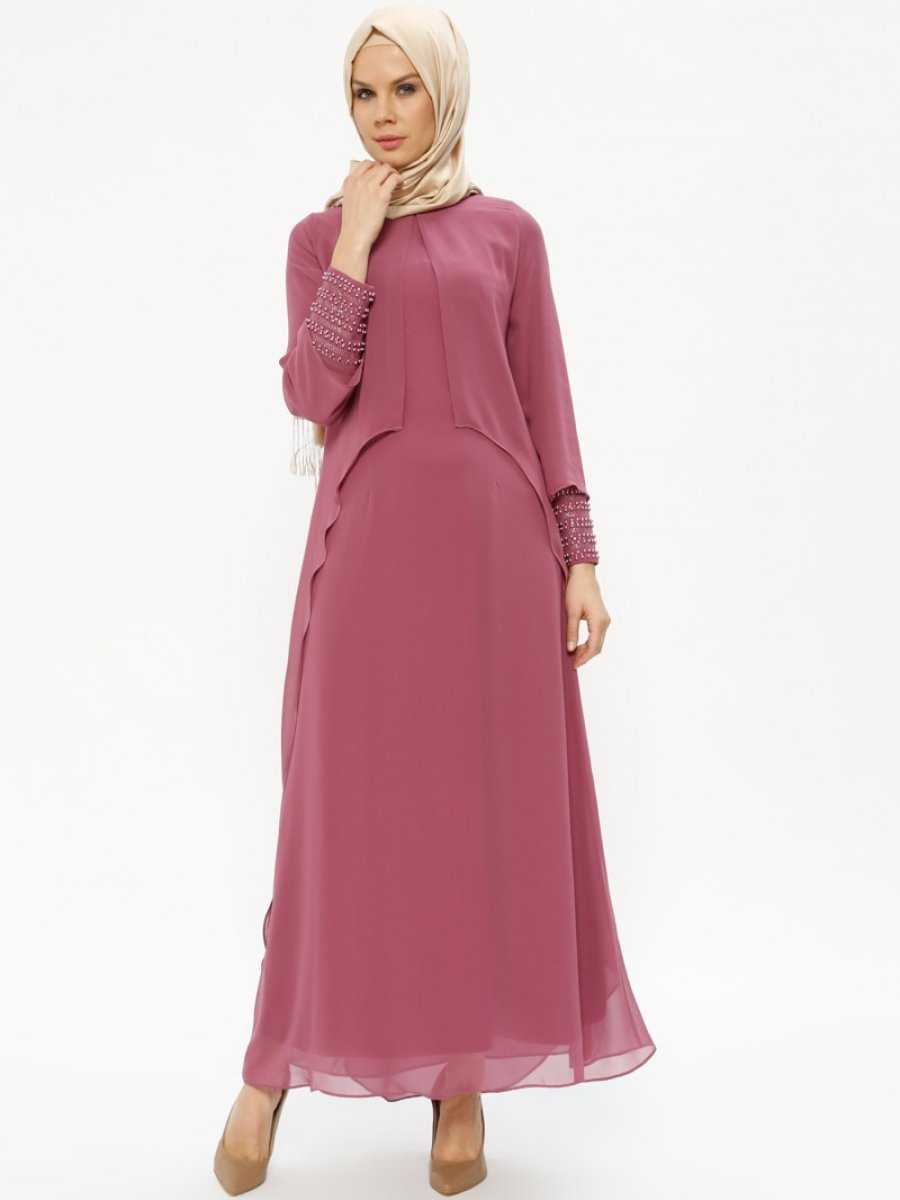 Sevilay Giyim Tesettür Şifon Abiye Elbise Modelleri