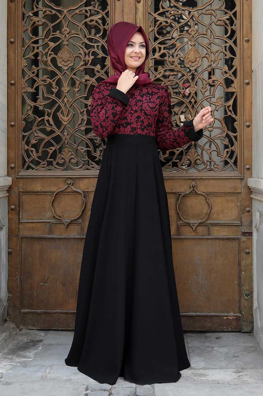 Pınar Şems Tesettür Krep Elbise Modelleri