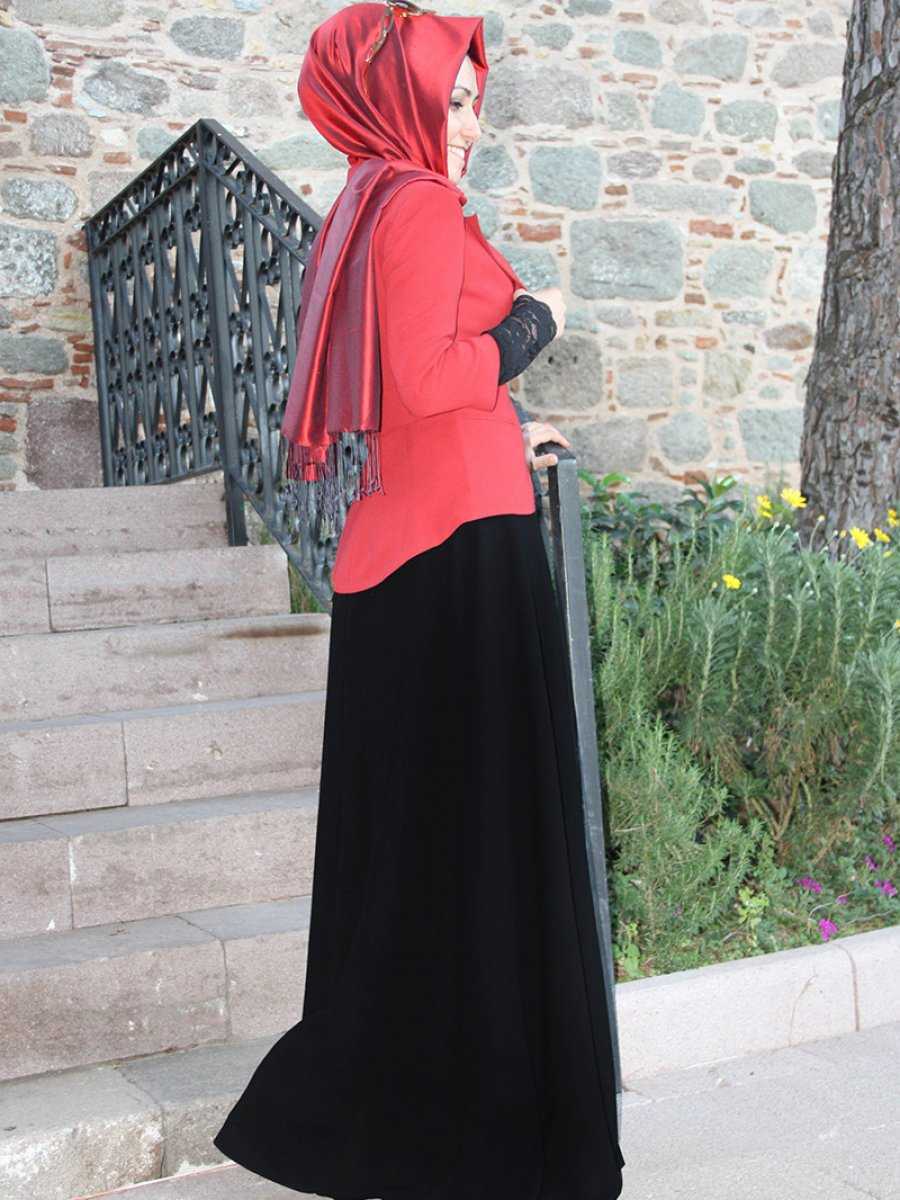 Pınar Şems Tesettür Siyah Etek Modelleri