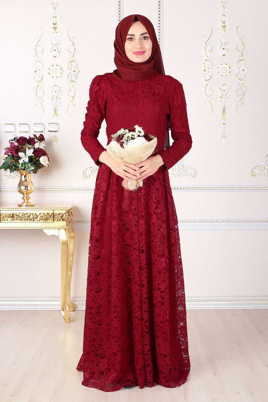 Feiza Collection Dantelli Tesettür Abiye Elbise Modelleri