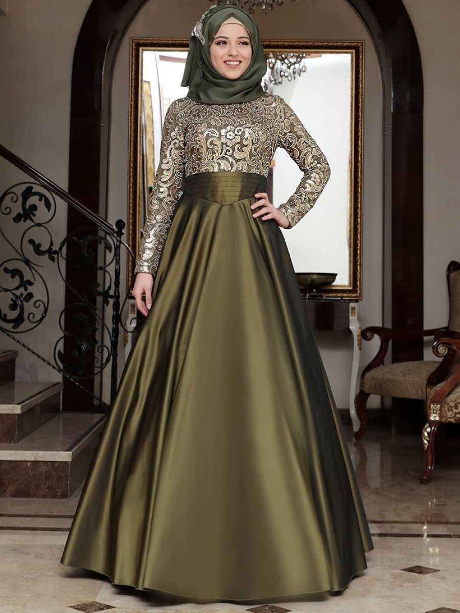 Al Marah Tesettür Drapeli Abiye Elbise Modelleri