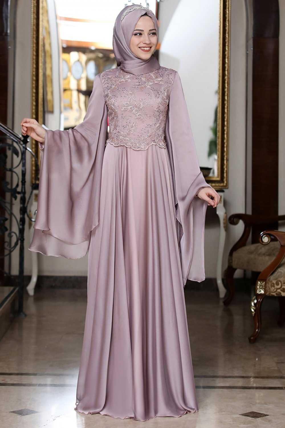 Al Marah Tesettür Yaprak Abiye Elbise Modelleri