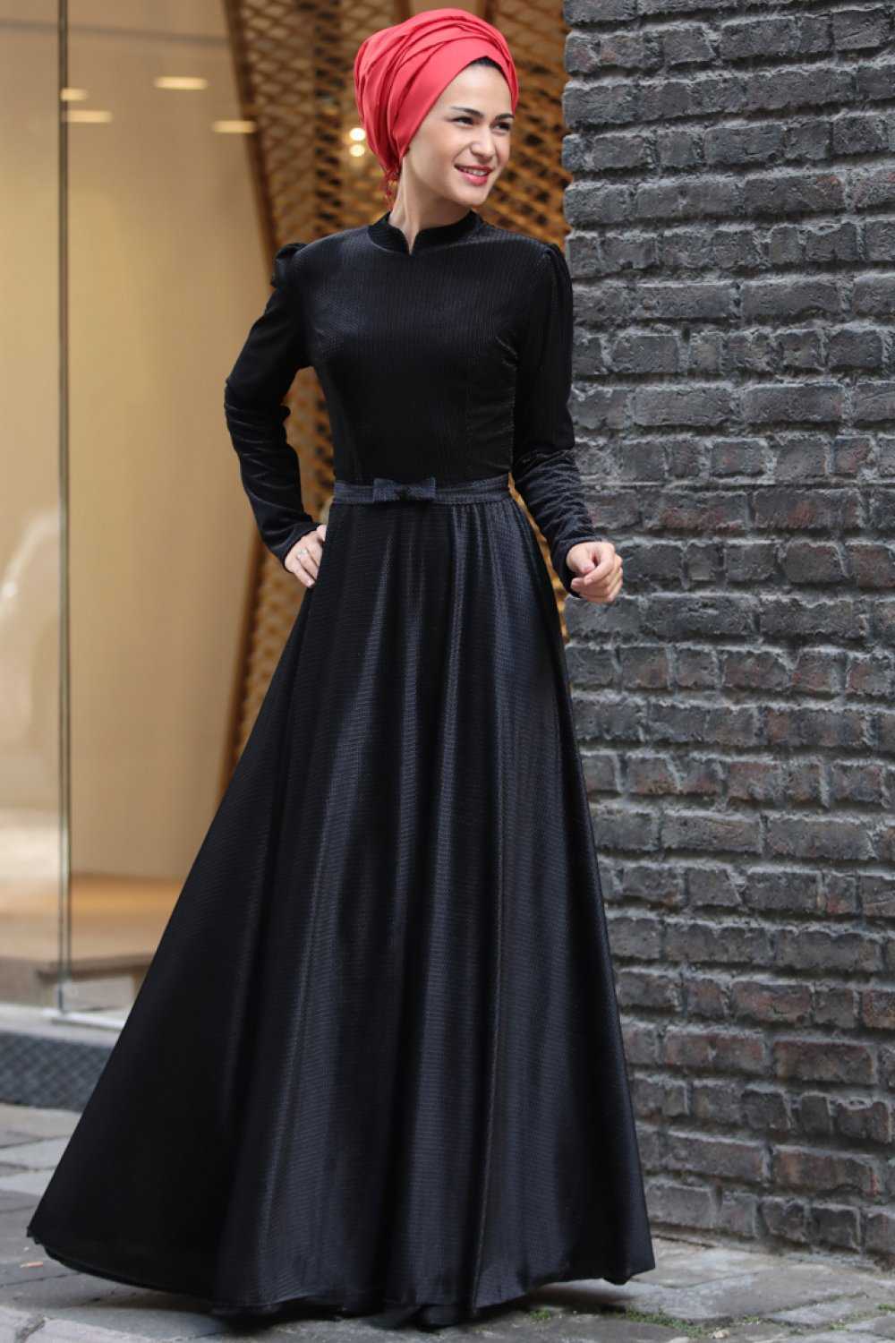 Miss Zera Tesettür Kadife Abiye Elbise Modelleri