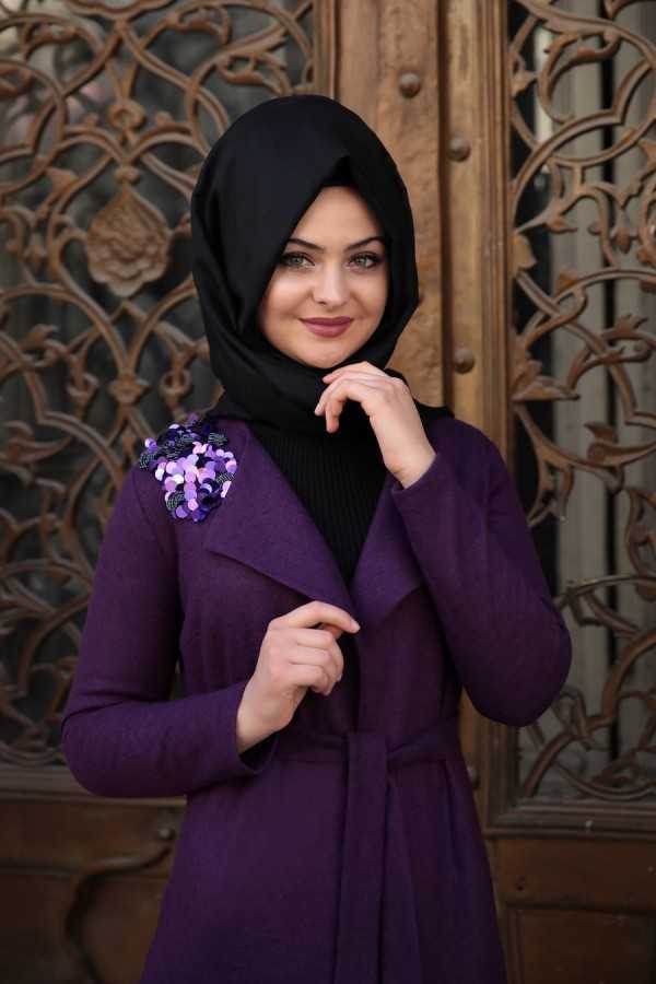 Pınar Şems Tesettür Pullu Ceket Modelleri