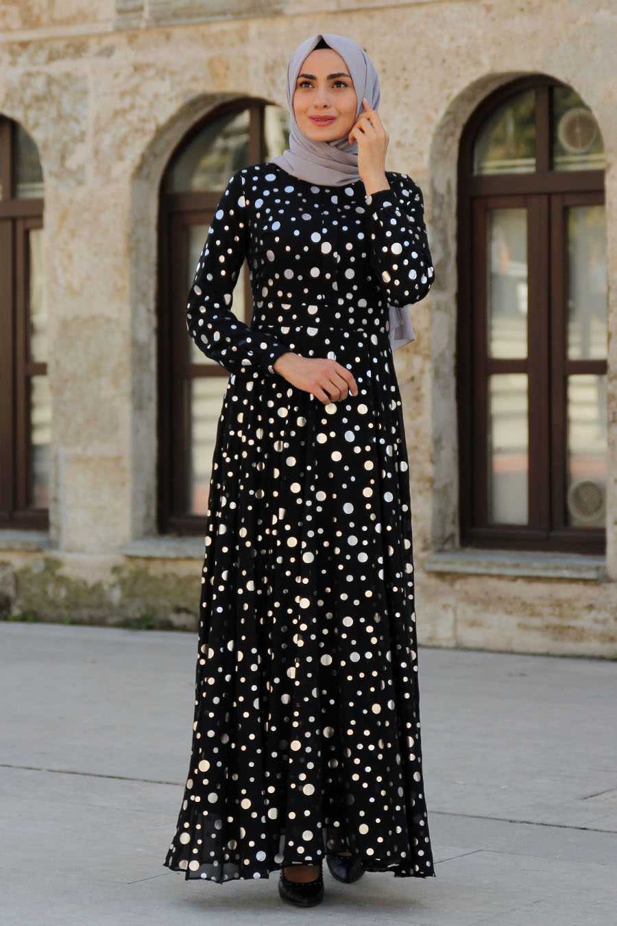Feiza Collection Puantiyeli Tesettür Elbise Modelleri