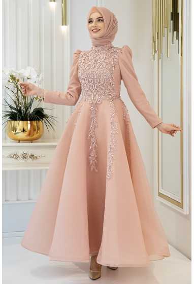 Pınar Şems Tesettür Abiye Elbise Modelleri