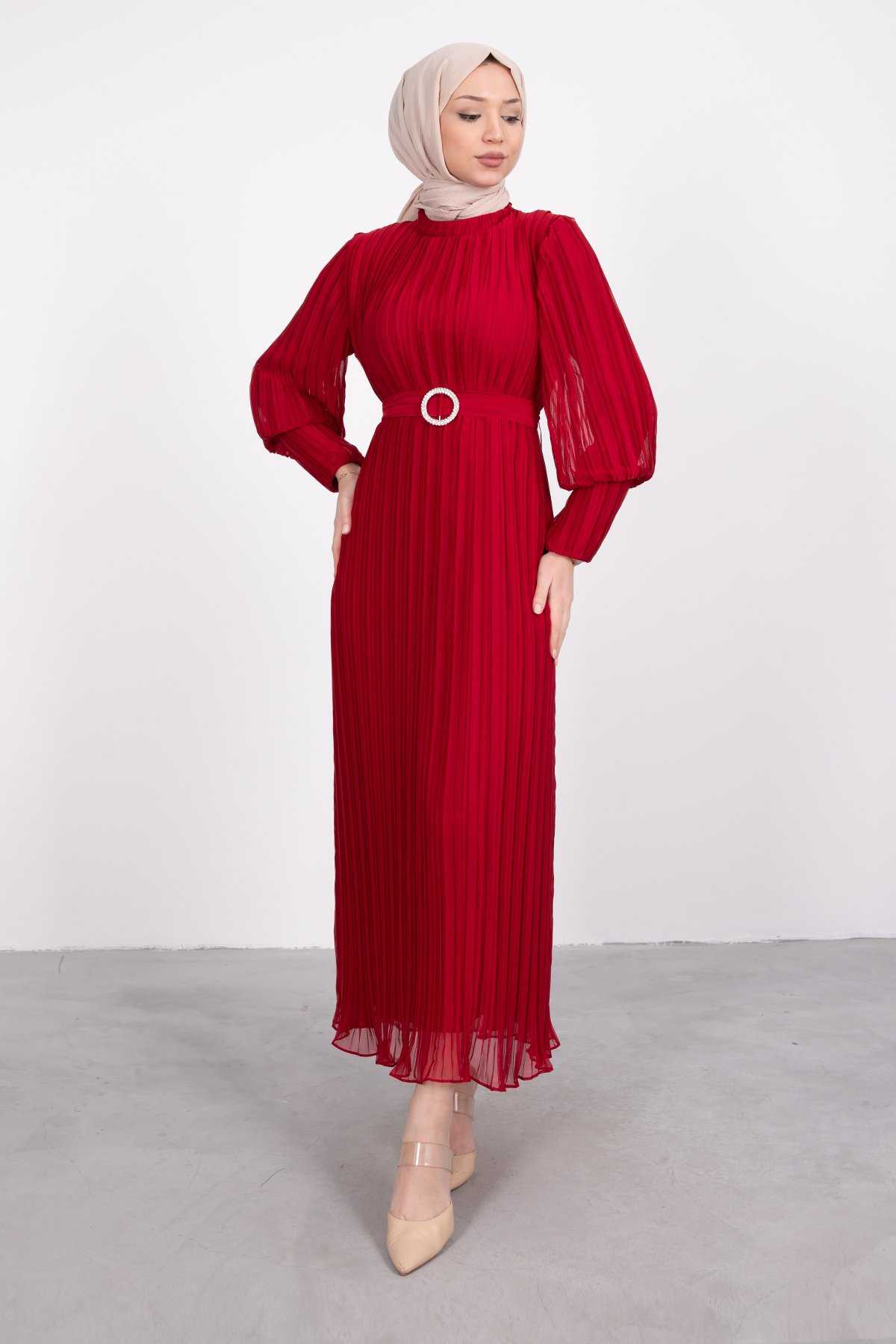 Lamia Giyim Kırmızı Elbise Modelleri