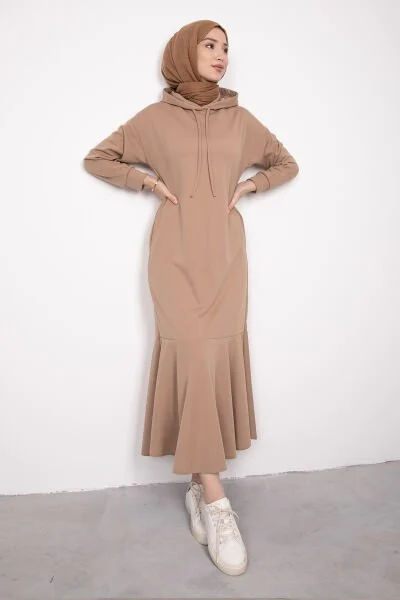 Lamia Giyim Kışlık Tesettür Elbise
